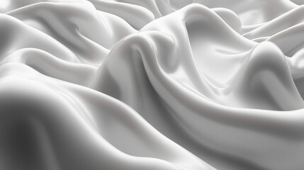 Obraz premium A modern abstract digital background with geometric white and grey triangle structures, reflective glossy squares, and a layered stripe pattern. The futuristic theme makes it ideal for banners and pre