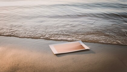 바닷가에 떨어진 낡은 사진 한 장