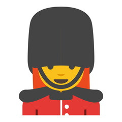 Obraz premium British Royal Guard Clipart Illustration Isolated on White Background