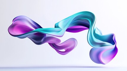 Abstract colorful flowing fabric, studio backdrop