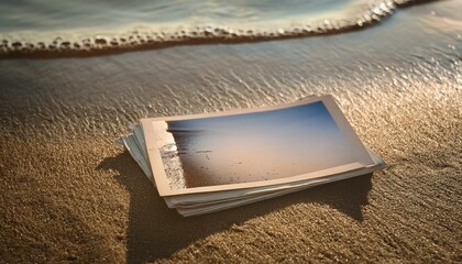 바닷가에 떨어진 낡은 사진 한 장