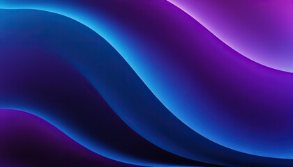 Fototapeta premium Smooth blue purple wave gradient background. Vibrant colors. Abstract design.