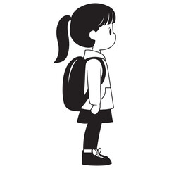 Back to School Character – Minimalist Student Design