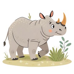 Fototapeta premium rhino vector for kids