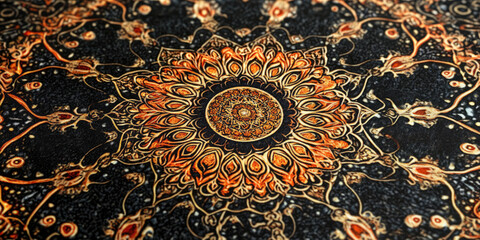 Golden Mandala Intricate Ornamental Design