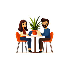 Young Professionals Collaborating on Laptops in a Cafe