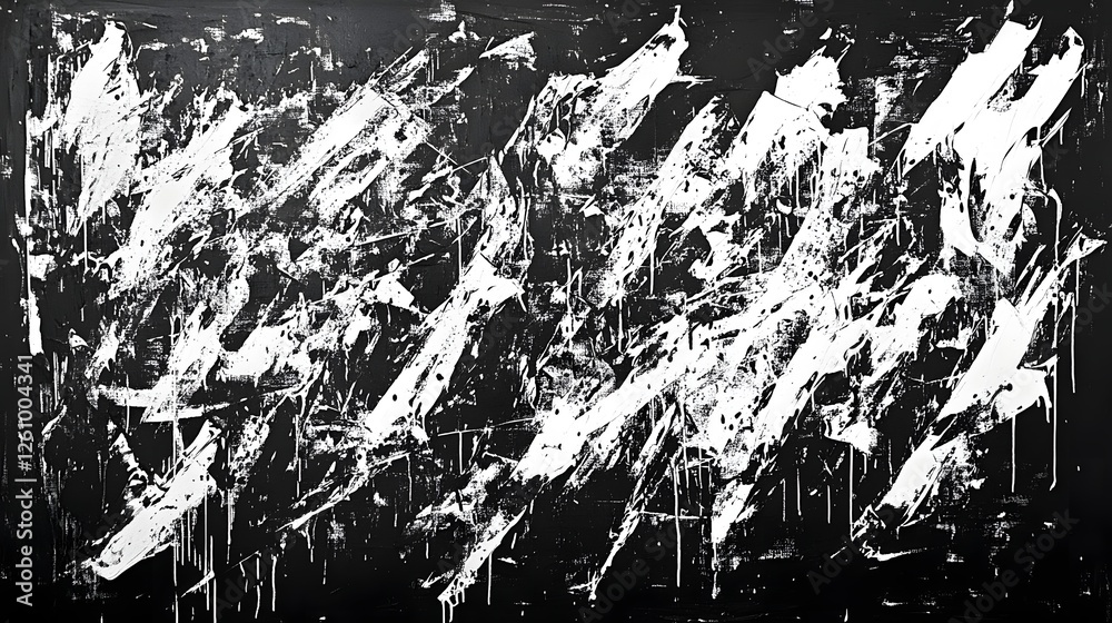 Poster Abstract Monochrome Geometric Splash Effect Grunge Background with Dynamic Motion and Contrast