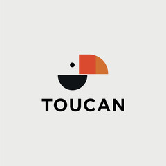 Vector illustration of cute toucan cartoon logo © EslemZulal