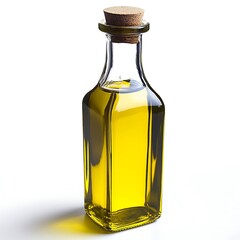 Bottle of Olive Oil Isolated on White Background
