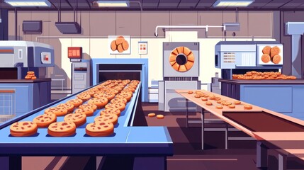 Factory Cookie Production Line
