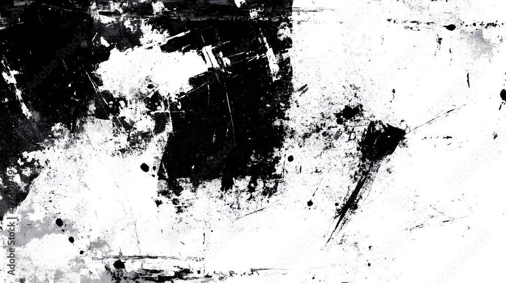 Poster abstract monochrome textured brush stroke splash background