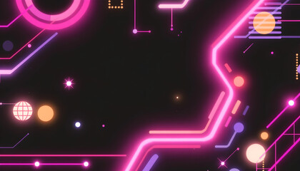 Obraz premium Gradient Futuristic Geometric background with Lights