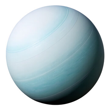 Planet Uranus isolated on transparent background