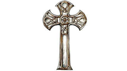 A cross with a wheel on it. generated using AI