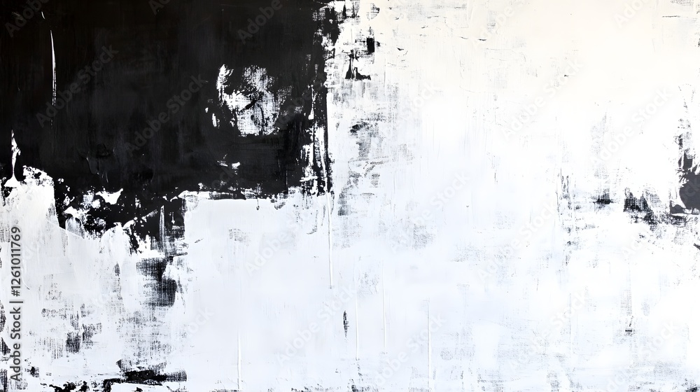 Poster Captivating Abstract Artwork with Dynamic Monochrome Brush Strokes and Fluid Textures