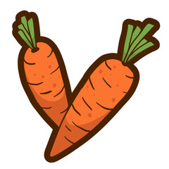 vector illustration of a carrot