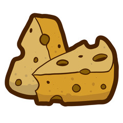 vector illustration of cheese