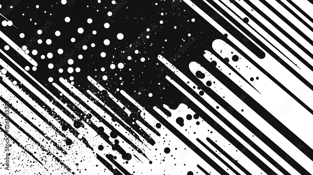 Poster Electrifying abstract burst of light and motion with dramatic sparks splatters and streaks against a captivating monochrome gradient background  Dynamic energetic and futuristic digital with a modern