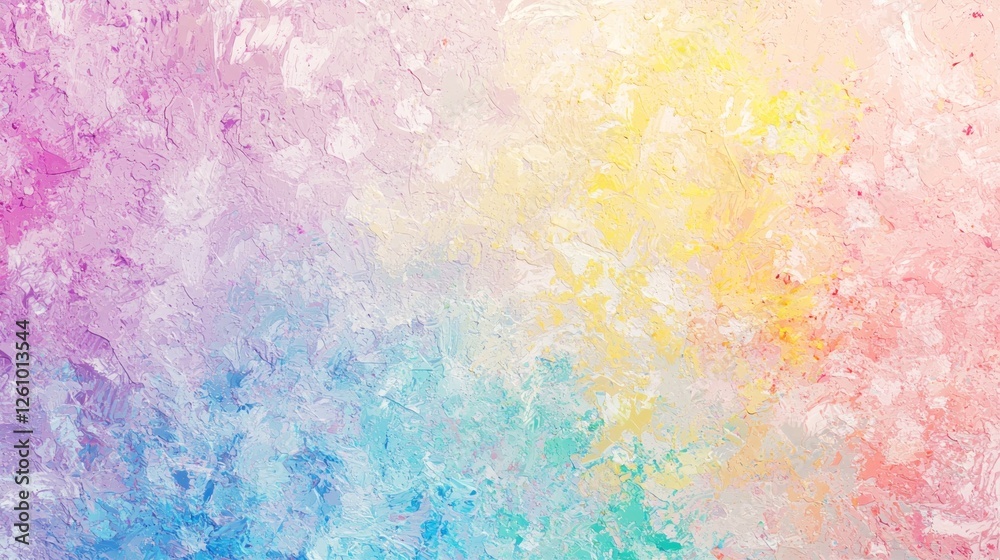 Poster This captivating artwork features an array of soft, bright colors intermingling to create a dreamlike atmosphere