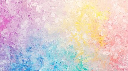 This captivating artwork features an array of soft, bright colors intermingling to create a dreamlike atmosphere