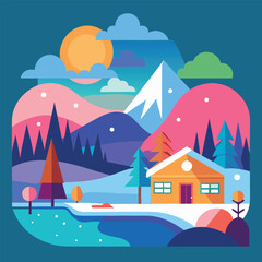 Naklejka premium winter background 