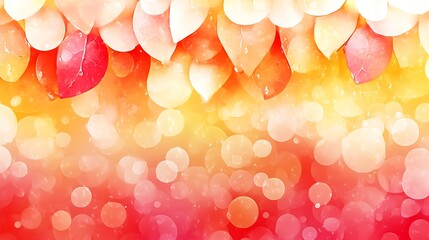 Autumn Leaves Background With Warm Color Gradient