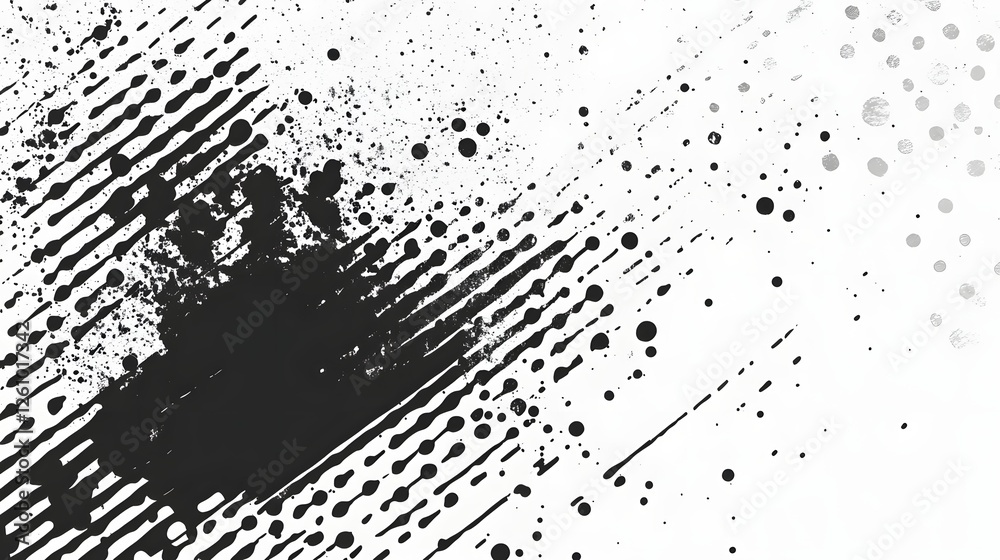Leinwandbilder explosive and dynamic abstract digital artwork with bold black and white contrasts fluid movement gr