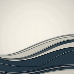 Abstract Wave Design with Beige and Teal Layers