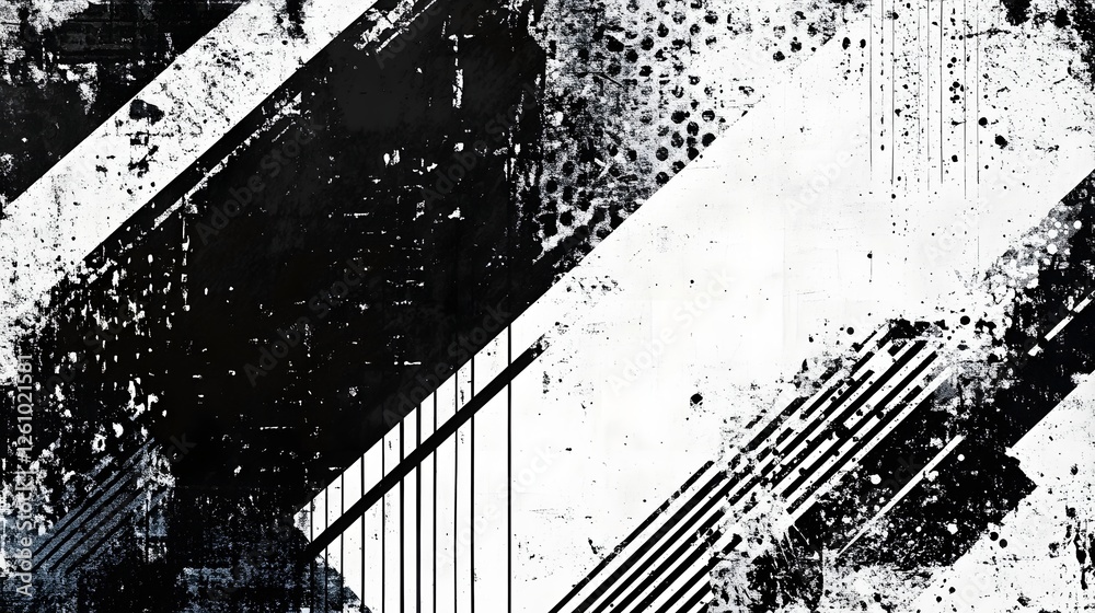 Poster grungy monochrome vintage abstract wallpaper texture with paint splatters scratches and distressed e