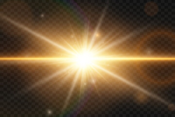 Obraz premium A flash of star and light, a glare of rays.