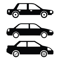 Minimalist Car Silhouette Set for Branding and Ads