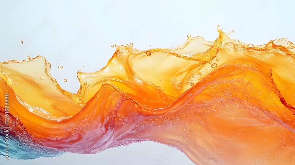 Poster Mesmerizing abstract art background featuring a dynamic flow of colorful liquid waves and splashes in a vibrant textured composition evoking a sense of energy movement and creative expression