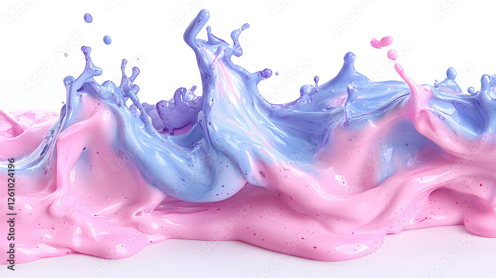 Aufkleber Mesmerizing digital artwork featuring a dynamic abstract fluid composition with captivating color splash movement and texture