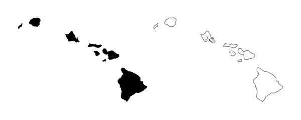 Hawaii State Border With Interstate Highway Lines
