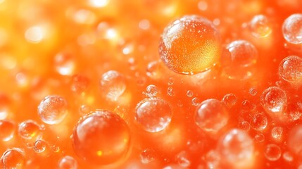 Orange Abstract Background With Water Droplets