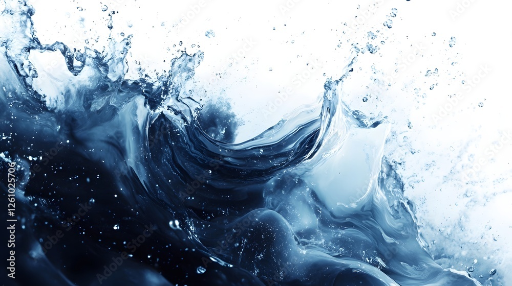 Leinwandbilder Powerful Aqueous Motion Dramatic Water Dynamics in Captivating Photographic Display  Showcasing the raw energy and fluidity of water through a visually striking abstract image