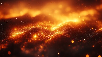 Golden Glitter Sparkles Abstract Background Image
