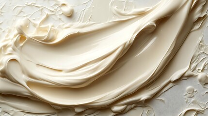Creamy swirls of rich white substance