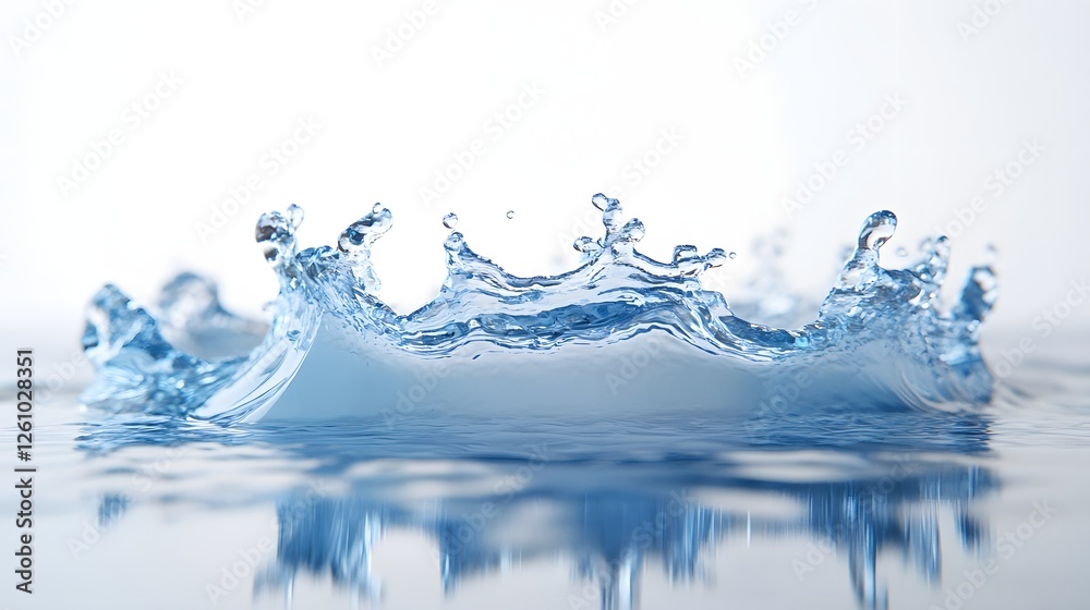 Fototapete Powerful water splash with dynamic droplets and energetic movement creating a vibrant refreshing and abstract scene of nature s force and beauty