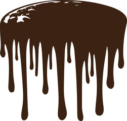 Melted Chocolate Dripping Silhouette vector 