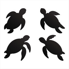  Intricate Zen tangle Sea Turtle Illustrations – Black and White Decorative Art