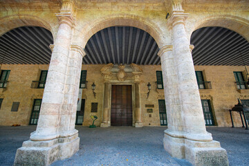 Palacio de los Capitanes Generales (Palace of the Captains General) at Plaza de Armas in Old Havana (La Habana Vieja), Cuba. Now this building is Museo de la Ciudad. 