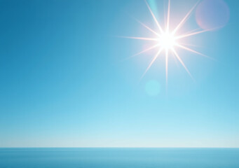 bright midday sun shines wide open blue space clear bright background perfectly illuminated warm