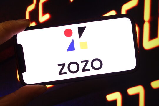 Konskie, Poland - February 04, 2025: ZOZO company logo displayed on mobile phone