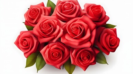 Obraz premium Vibrant Red Roses Bouquet Romantic Floral Arrangement Closeup View Flower Photography