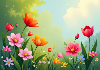 colorful flowers bloom natural scenery abstract designs inspired beauty nature spring season
