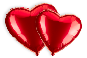 Heart Balloon. Red helium balloon.  Glossy, shiny with reflection foil balloon. Red color. Good for anniversary wedding, celebration birthday. Happy St. Valentine's day. Love symbol. Party Decoration