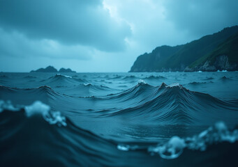 deep blue waters reveal stormy sea underwater abstract waves