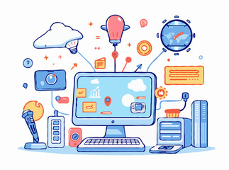 Digital Transformation Concept with Futuristic Elements