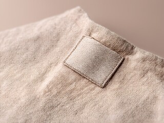  Woven Fabric Label on Clothing cotton white mockup